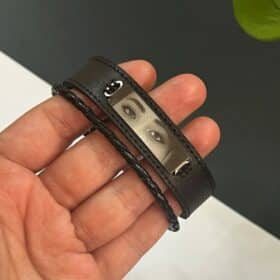 دستبند چرم حکاکی سفارشی