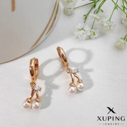 گوشواره گیلاس مرواریدی ژوپینگ