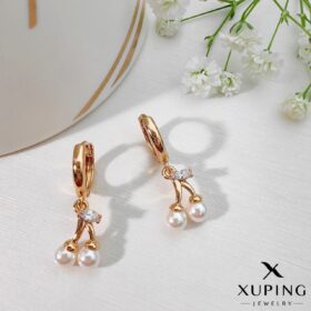 گوشواره گیلاس مرواریدی ژوپینگ