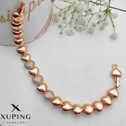 دستبند قلبی برند ژوپینگ طرح طلا
